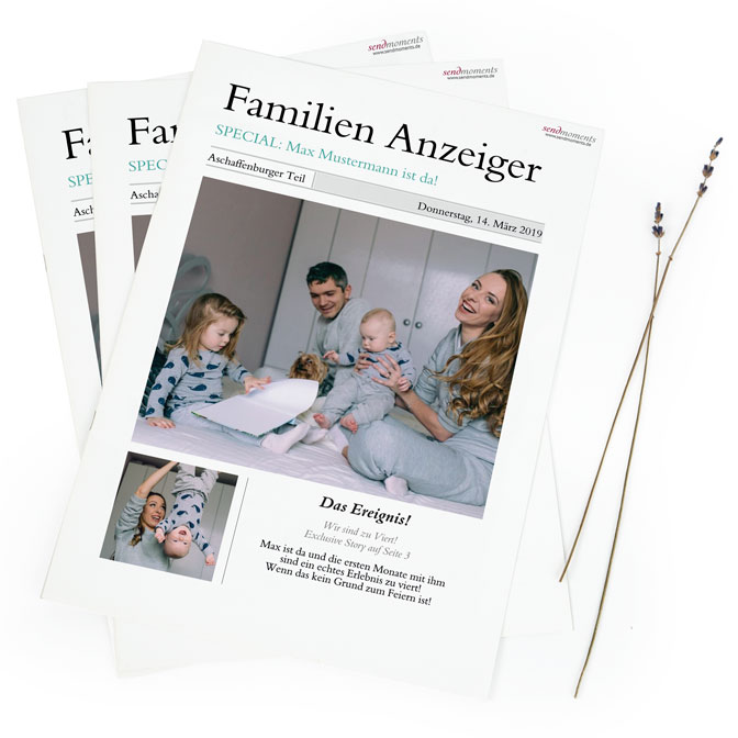 Eine eigene Babyzeitung als besonderes Dankeschön