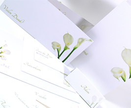 Ihre gesamte Hochzeitspapeterie im selben Design
