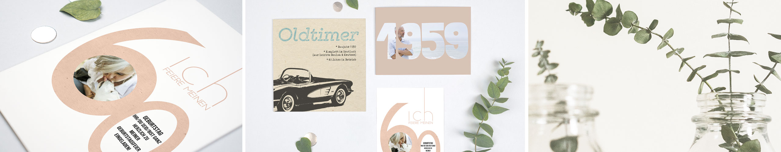 Personalisierte Einladungskarten zum 60. Geburtstag