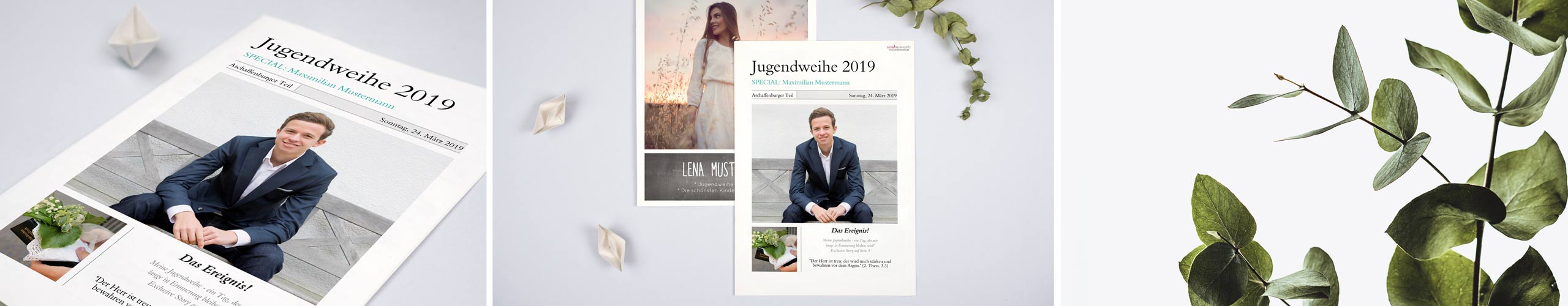 Zeitung zur Jugendweihe gestalten Jugendweihe-Zeitung in verschiedenen Designs