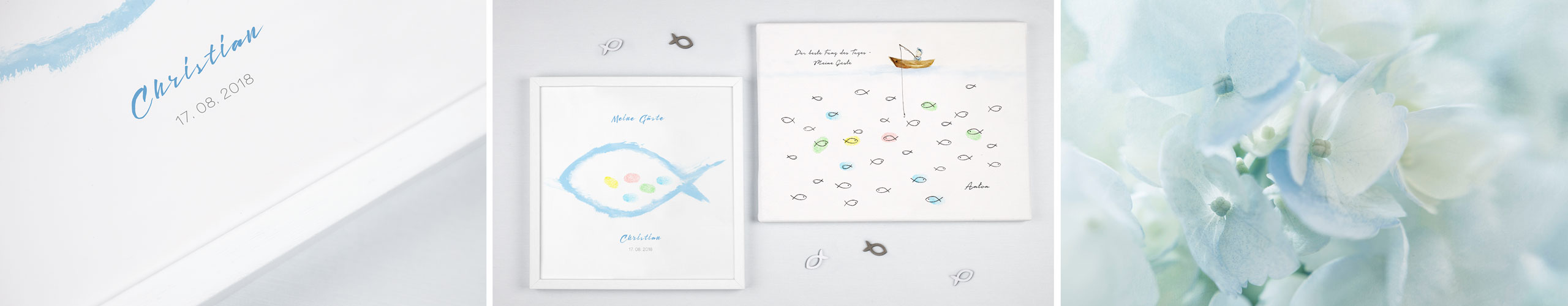 Fingerabdruck-Leinwand zur Kommunion jetztonline gestalten Leinwände zur Kommunion mit bunten Fingerabdrücken der Gäste