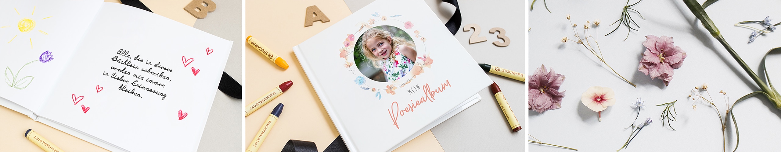 Poesiealben jetzt online individuell gestalten Poesiealbum mit persönlichem Bild und Text gestaltet