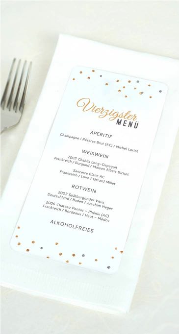 Menükarten selbst gestalten