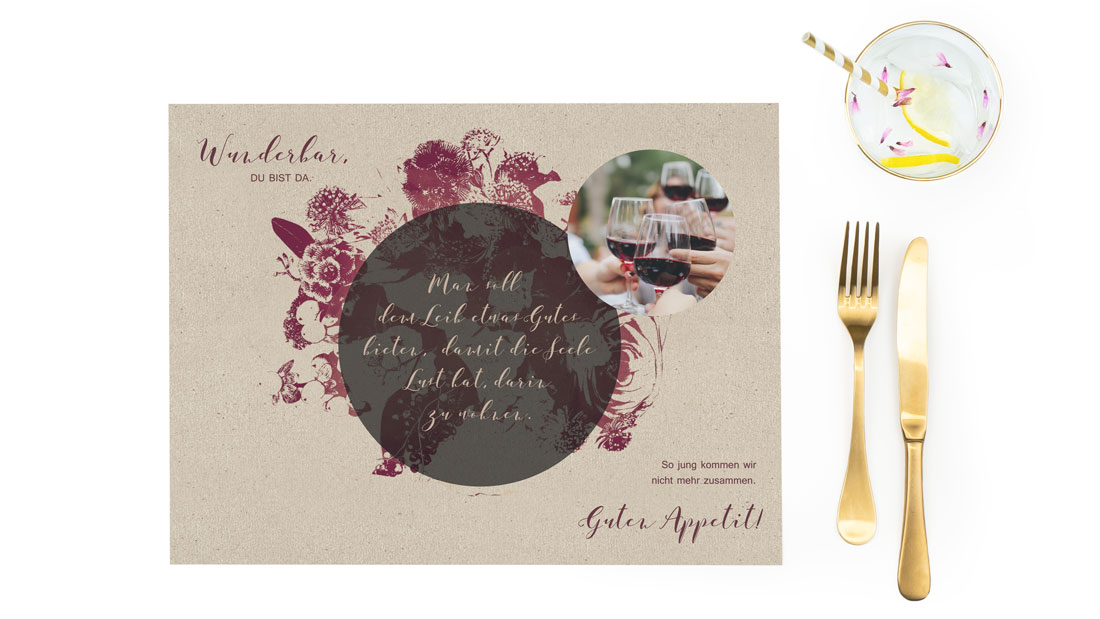 Tischsets Geburtstag