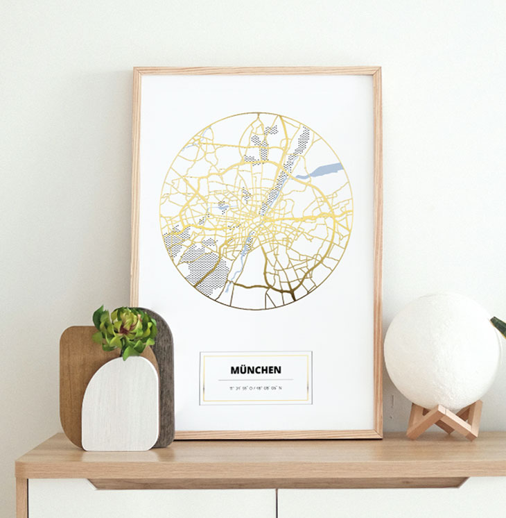 City Maps und Koordinatenposter - als Erinnerung an besondere Orte - jetzt entdecken | sendmoments